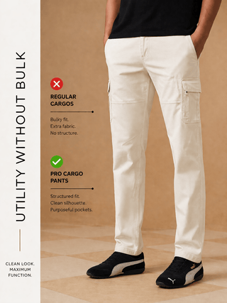 The Regular Fit Pro Cargo Pants - Off White
