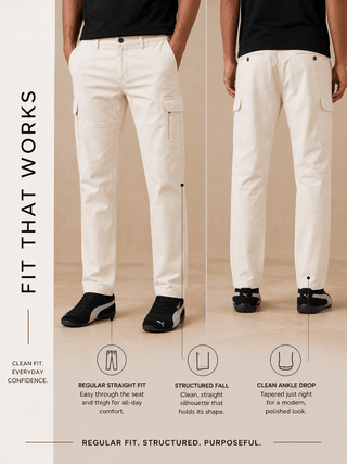 The Regular Fit Pro Cargo Pants - Off White