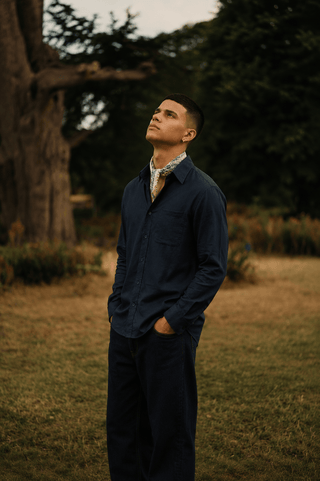 Navy Linen Full Sleeve Shirt – Regular Fit