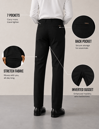 The Regular Fit Travel Chino - Black