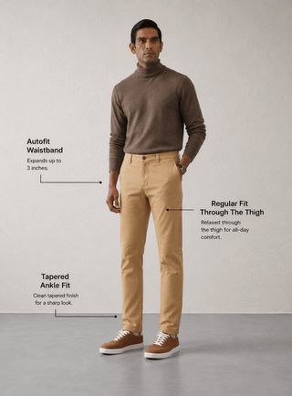The Regular Fit Travel Chino - Khaki