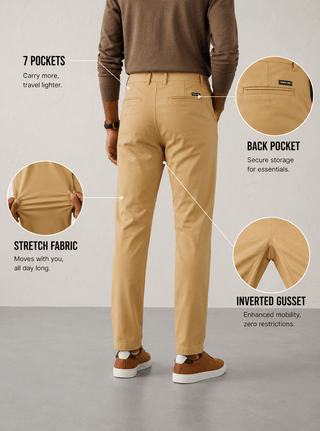 The Regular Fit Travel Chino - Khaki
