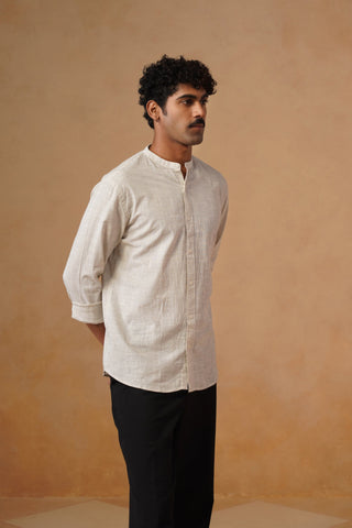 Solid Yellow Cotton Shirt – Regular Fit, Full Sleeves