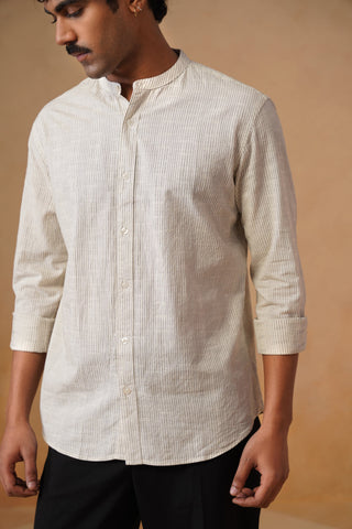 Solid Yellow Cotton Shirt – Regular Fit, Full Sleeves