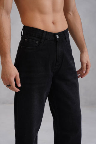 Straight fit Denim- Charcoal Black
