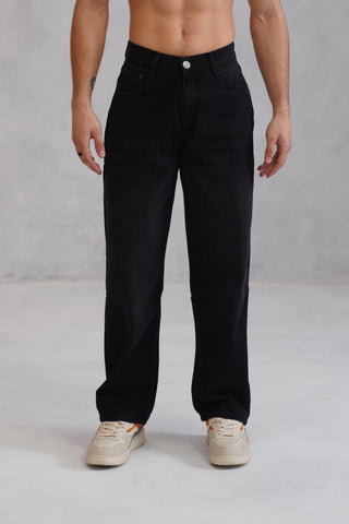 Straight fit Denim- Charcoal Black