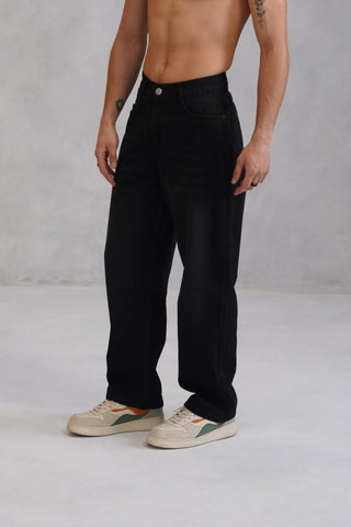 Straight fit Denim- Charcoal Black