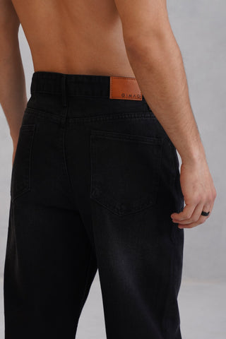 Straight fit Denim- Charcoal Black