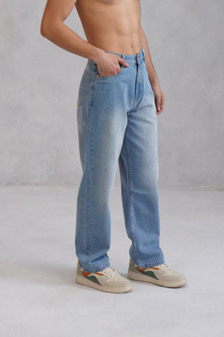 Straight fit Denim- Washed Blue