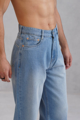 Straight fit Denim- Washed Blue
