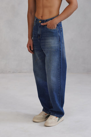 Baggy fit Denim - Mid Blue