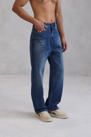 Baggy fit Denim - Mid Blue