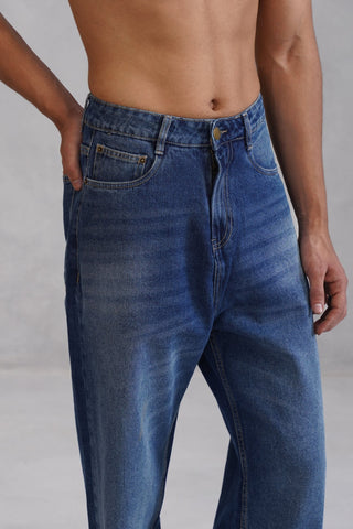 Baggy fit Denim - Mid Blue