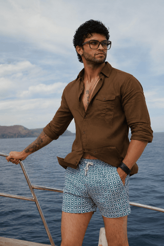 Full Sleeve Safari Shirt – Khaki Brown