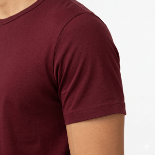 Supima Cotton Crew Neck T-Shirt - Maroon
