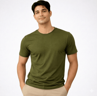 Supima Cotton Crew Neck T-Shirt - Olive