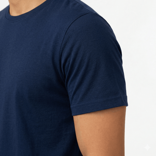 Supima Cotton Crew Neck T-Shirt  - Navy