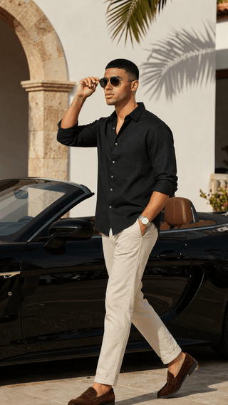 Oxford Black Cotton Shirt – Regular Fit