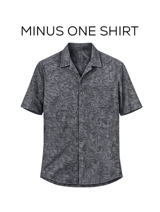 Printed Cuban Collar Shirt – Loose Fit Short Sleeve