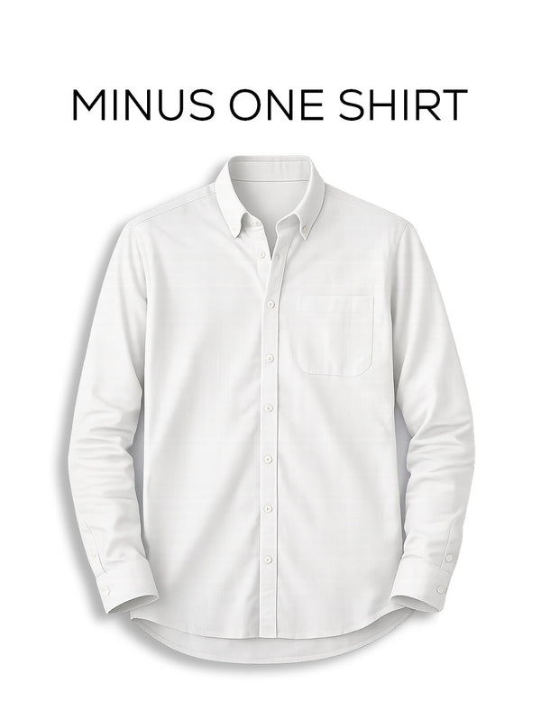 Grey Checkered Organic Cotton Shirt – Button-Down Collar | Regular Fit