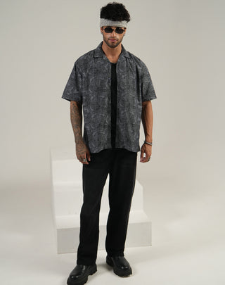 Straight fit Denim- Charcoal Black
