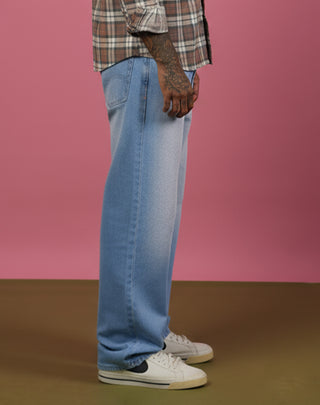 Straight fit Denim- Washed Blue
