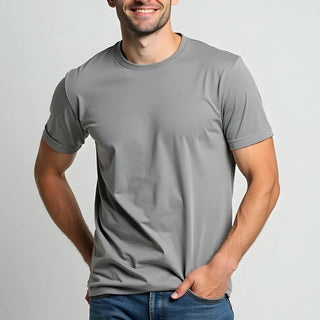 Supima Cotton Crew Neck T-Shirt - Grey Minus One