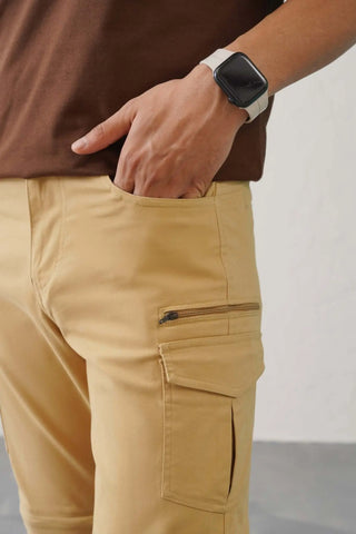 The Regular Fit Detachable Cargo Pants - Khaki Minus One