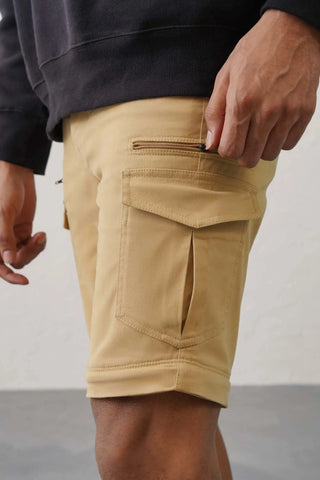 The Regular Fit Detachable Cargo Pants - Khaki Minus One