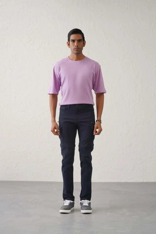 The Regular Fit Detachable Cargo Pants - Navy Minus One
