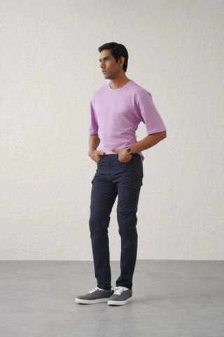 The Regular Fit Detachable Cargo Pants - Navy Minus One