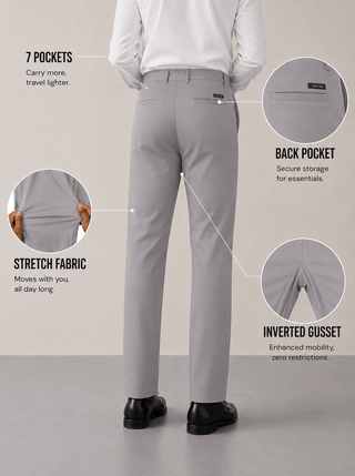 The Slim Fit Travel Chino - Grey
