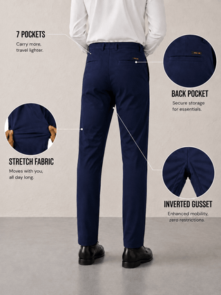 The Slim Fit Travel Chino - Navy
