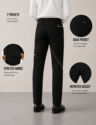 The Slim Fit Travel Chino - Black