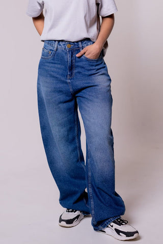 Baggy fit Denim - Mid Blue - Gimaq - The magic shuffle!