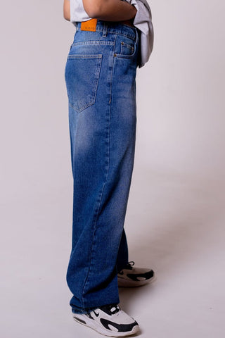 Baggy fit Denim - Mid Blue - Gimaq - The magic shuffle!