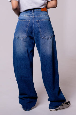 Baggy fit Denim - Mid Blue - Gimaq - The magic shuffle!