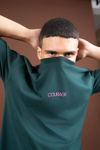 Bloom Printed Oversized Tee –Dark Green - Gimaq - The magic shuffle!