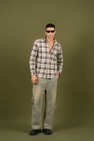 Brown Checked Cotton Shirt – Regular Fit - Gimaq - The magic shuffle!