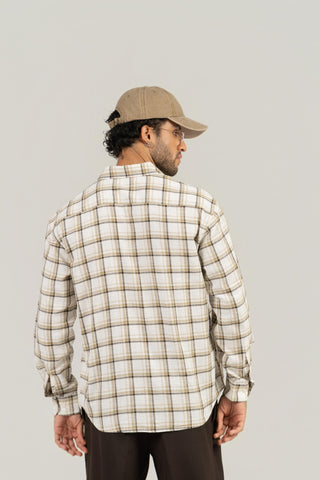 Brown Checkered Cotton Shirt – Full Sleeve, Regular Fit - Gimaq - The magic shuffle!