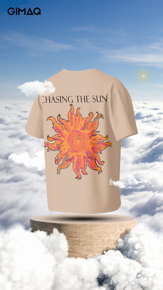 Chasing the Sun Printed Oversized T-shirt - Gimaq - The magic shuffle!
