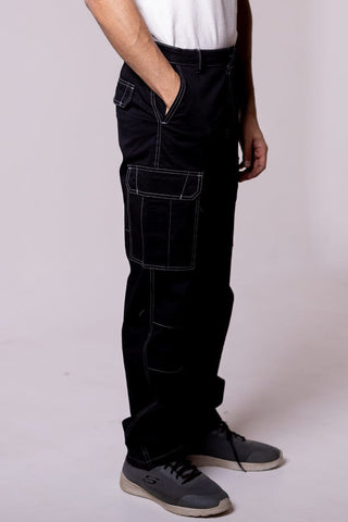 Contrast Stitch Black Cargo - Gimaq - The magic shuffle!