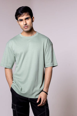 Green Solid Oversized T-shirt - Gimaq - The magic shuffle!