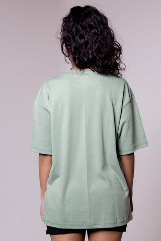 Green Solid Oversized T-shirt - Gimaq - The magic shuffle!