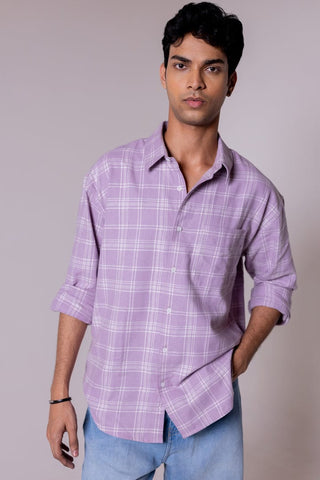 Lilac Checkered Shirt - Gimaq - The magic shuffle!