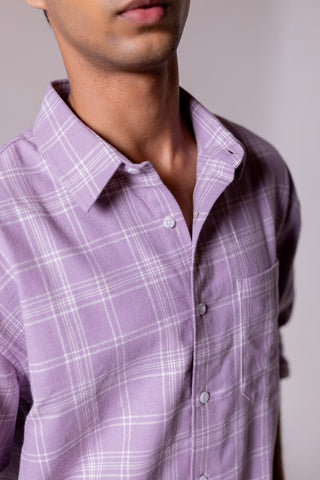 Lilac Checkered Shirt - Gimaq - The magic shuffle!