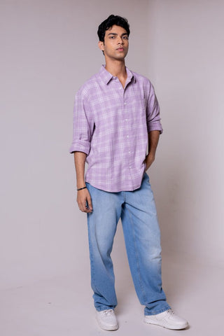 Lilac Checkered Shirt - Gimaq - The magic shuffle!