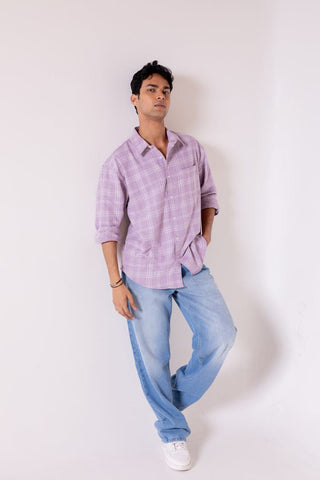Lilac Checkered Shirt - Gimaq - The magic shuffle!