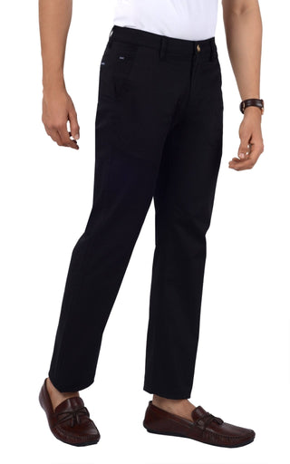 Men's Regular Fit Cotton Trousers Black - Gimaq - The magic shuffle!