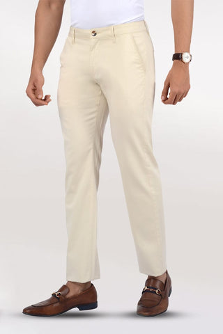 Men's Slim Fit Formal Trouser - Beige - Gimaq - The magic shuffle!